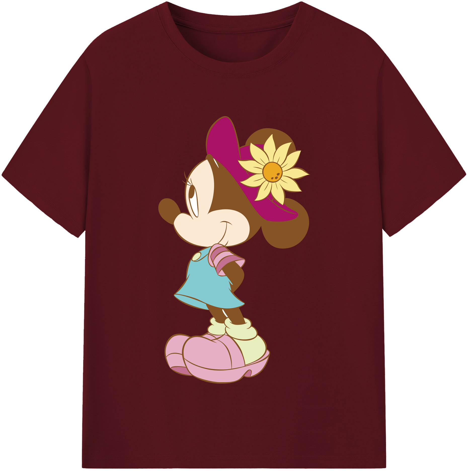 （画像用） ミッキーマウス Mickey Mouse 綿100％半袖Tシャツ（フロントプリント）